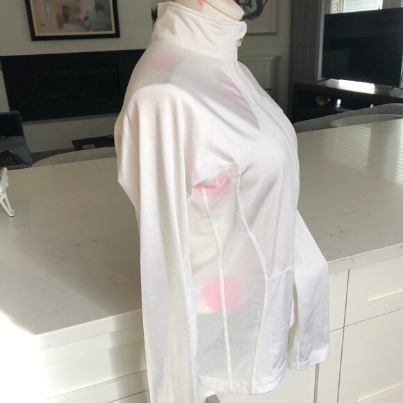 Lululemon Vintage Full Zip Running Jacket w Mesh Sides Back Zip Pockets Size 10 - Picture 6 of 13